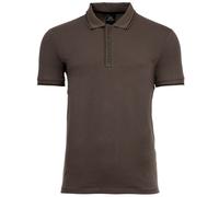 AX ARMANI EXCHANGE Herren Poloshirt - Hidden Buttons, Cotton Stretch Black Olive XL