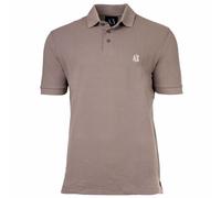 ARMANI EXCHANGE Poloshirt mit Label-Stitching in Taupe, Größe S