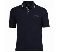 AX ARMANI EXCHANGE Herren Poloshirt - Logo, Cotton Stretch, Kontraststreifen Dunkelblau 2XL