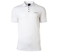 AX ARMANI EXCHANGE Herren Poloshirt - Schriftzug, Slim fit, Cotton Stretch Weiß S