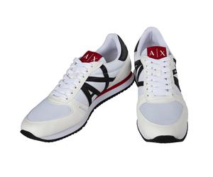 AX ARMANI EXCHANGE Herren Sneaker Low - Schnür-Schuh, Retro, Logo, 41-46 Weiß EU 45