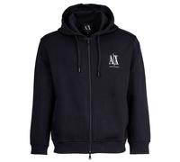 AX ARMANI EXCHANGE Herren Sweatjacke mit Kapuze - Hoodie Full-Zip, Baumwoll-Mix Dunkelblau S