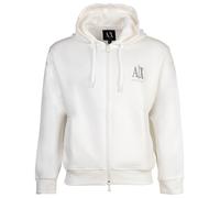 AX ARMANI EXCHANGE Herren Sweatjacke mit Kapuze - Hoodie Full-Zip, Baumwoll-Mix Weiß XL