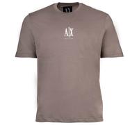 AX ARMANI EXCHANGE Herren T-Shirt - Rundhals, Kurzarm, Logo Stickerei, Baumwolle Beige 2XL