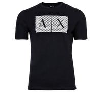 AX ARMANI EXCHANGE Herren T-Shirt - Rundhals, Kurzarm, Logoprint, Baumwolle Dunkelblau L