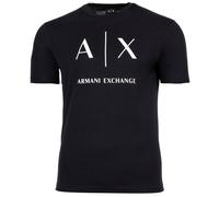 AX ARMANI EXCHANGE Herren T-Shirt - Rundhals, Kurzarm, Logoprint, Baumwolle Dunkelblau M