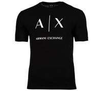 AX ARMANI EXCHANGE Herren T-Shirt - Rundhals, Kurzarm, Logoprint, Baumwolle Schwarz M