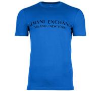 AX ARMANI EXCHANGE Herren T-Shirt - Schriftzug, Rundhals, Cotton Stretch Blau (Lapis Blue) XL