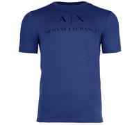 AX ARMANI EXCHANGE Herren T-Shirt - Schriftzug, Rundhals, Cotton Stretch Mazarine Blue 2XL