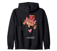 Axolotl Kawaii Salamander Double Peace Zeichen Stimmung Grafik Kapuzenjacke