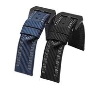 AXTGBHL 24 mm 26 mm Nylon-Armband passend for Panerai PAM441 PAM111 PAM00984 PAM00985 Canvas-Armband for Herren, großes Diesel-Armband(Whiteline-black,24mm)