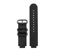AXTGBHL 24MM Armband Fit for TIMEX Weiche Atmungsaktive Leinwand Uhr Mit Männlichen Flut Kompass Strap T2N721 T2N720 Nylon Schwarz Rot armband Schnalle(Black-black)