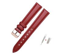 AXTGBHL Fit for FOSSIL Leder Uhr Band for ES3737/3795/3843/4385/4386/4338 Strap 14mm 16mm 18mm Frauen Mode Zubehör(Red-rose gold,14mm)
