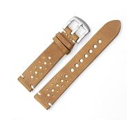 AXTGBHL Leder Uhrenarmband Schwarz Braun Kaffee Farbe Rallye Watch Strap Ersatz Armbands 18mm 20mm 22mm(Yellow,22mm)