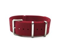 AXTGBHL NATO-Stil Nylon 22mm Uhr-Uhrband 20 mm Fit for James Bond 007 Militär Casual Watchband Army Sport Watch Strap Ersetzen(Red,22mm)