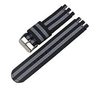 AXTGBHL Nylon-Armband passend for Swatch-Armbandschnalle passend for SWATCH-Stoff-Canvas-Armband 17 mm 19 mm 20 mm Uhrenarmband-Zubehör(25-S,17mm)