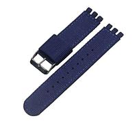 AXTGBHL Nylon-Armband passend for Swatch-Armbandschnalle passend for SWATCH-Stoff-Canvas-Armband 17 mm 19 mm 20 mm Uhrenarmband-Zubehör(5-S,17mm)