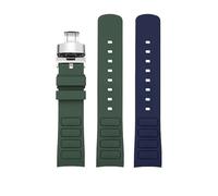 AXTGBHL Passend for Mido Helmsman Uhrenarmband M049.526.17/11. Passend for Television TW. Gebogenes Schnellverschluss-Uhrenarmband aus Silikonkautschuk for Herren, 22 mm(Connector pair)