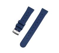 AXTGBHL Premium-Fluor-Gummi-Waffel-Watch-Strap 20mm 22mm-Armbands for Seiko Tauchen wasserdichte Armband-Armband-Zubehör-Ersatz(Rubber Blue,20mm)