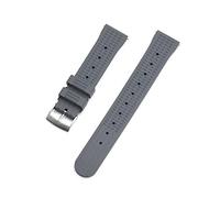 AXTGBHL Premium-Fluor-Gummi-Waffel-Watch-Strap 20mm 22mm-Armbands for Seiko Tauchen wasserdichte Armband-Armband-Zubehör-Ersatz(Rubber Gray,22mm)