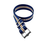 AXTGBHL Premium Nylon Nylon Nylon Straps 20 mm 22 mm passend für Tudor Uhrenarmbänder Schwarz Rot Khaki mit silberner Kupferschnalle Armband Zubehör, Blau / Weiß / Orange, 20mm