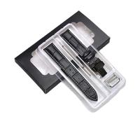 AXTGBHL Uhrenarmband aus Leder, passend für Uhrenarmbänder, Schmetterlingsarmbänder, Ersatz-Schmetterlingsschnalle 12 mm-24 mm, Rosa-Grün, 24mm