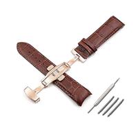 AXTGBHL Uhrenzubehör, Lederarmband, passend for Tissot-Armband, 22 mm, 23 mm, 24 mm, 1853, Bibliothek T035, Herren-Leder, schwarz, T610028591, Uhrenarmband for Herren(Brown rose gold,22mm)