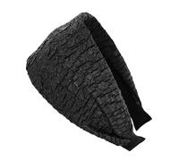 axy Breiter Haarreif aus Crinkle Stoff Wunderschön Damen Stirnband Haarschmuck Haarreifen Hairband HR14C (Schwarz, Extra breit)