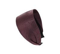 axy Breiter Haarreif aus geprägtem Stoff in Lederoptik mit Blattmuster Wunderschön Damen Stirnband Haarschmuck Haarreifen Hairband HR14B (Weinrot, Extra breit)
