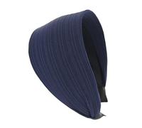 axy Breiter Haarreif aus Plissiertem Stoff Wunderschönes Design Damen Stirnband Haarschmuck Haarreifen Hairband HR39 (Blau)