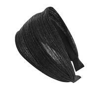 axy Breiter Haarreif mit Glitzerfäden Wunderschön Damen Stirnband Haarschmuck Haarreifen Hairband HR31 (Schwarz, Extra Breit)