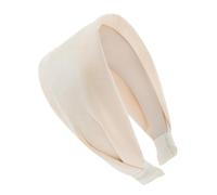 axy Breiter Haarreif mit leichtem Flanell Wunderschön Damen Stirnband Haarschmuck Haarreifen Hairband HR10A (Cremeweiss)