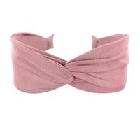axy Breiter Haarreif mit raffiniertem Knoten aus leichtem Flanellstoff Wunderschön Damen Stirnband Haarschmuck Haarreifen Hairband HRD6 (Rosa, Extra Breit)