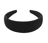 axy Breiter Haarreif mit Stoff gepolstertes Candy Colours - Wunderschön Damen Stirnband Haarschmuck Haarreifen HRK2A (Schwarz)