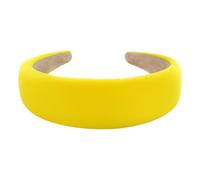 axy Breiter Haarreif mit Stoff gepolstertes Candy Colours - Wunderschön Stirnband Haarschmuck Haarreifen HRK2A (Gelb)