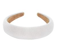 axy Breiter Haarreif mit Stoff gepolstertes Cord - Wunderschön Damen Stirnband Haarschmuck Haarreifen HRK5A (Weiss)