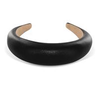axy Breiter Haarreif mit Stoff gepolstertes Wunderschön Damen Stirnband Haarschmuck Haarreifen Hairband HRK2L (Schwarz)