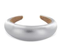 axy Breiter Haarreif mit Stoff gepolstertes Wunderschön Damen Stirnband Haarschmuck Haarreifen Hairband HRK2L (Silber)