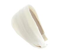 axy Breiter Haarreif mit strukturiertem Spitzenstoff Wunderschön Damen Stirnband Haarschmuck Haarreifen Hairband HR25B (Weiss, breit)