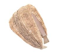 axy Breiter Haarreif Wunderschön Damen Stirnband Haarschmuck Haarreifen Hairband HR14 (Beige)