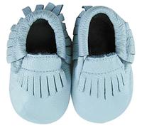axy-BS1 Leder Lauflernschuhe Krabbelschuhe Babyschuhe mit verschiedene Fraben (6-12 Monate, Blau)