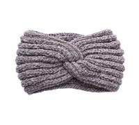 axy Damen Strick Haarband mit Twist Knoten Winter Stirnband, Headband gestrickt Haarbänder HBW3 (Grau)