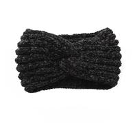 axy Damen Strick Haarband mit Twist Knoten Winter Stirnband, Headband gestrickt Haarbänder HBW3 (Schwarz)