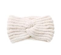 axy Damen Strick Haarband mit Twist Knoten Winter Stirnband, Headband gestrickt Haarbänder HBW3 (Weiss)