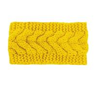 axy Damen Strick Haarband Winter Stirnband, Headband gestrickt Haarbänder HBW2 (Gelb)