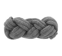 axy Damen Strick Stirnband - doppelt geflochten mit Twist-Design, Winter Haarband, Flecht Optik, Kopfband - Ohrenwärmer - gestrickt Headband - warm HBW7 (Grau)