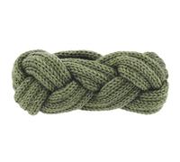 axy Damen Strick Stirnband - doppelt geflochten mit Twist-Design, Winter Haarband, Flecht Optik, Kopfband - Ohrenwärmer - gestrickt Headband - warm HBW7 (Grün)