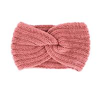 axy Damen Strick Stirnband mit Twist Knoten, Winter Haarband, Headband gestrickt Haarband (Altrosa)
