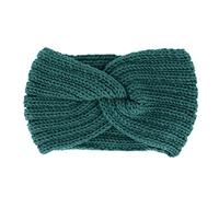axy Damen Strick Stirnband mit Twist Knoten, Winter Haarband, Headband gestrickt Haarband (Blaugrün)