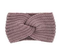 axy Damen Strick Stirnband mit Twist Knoten, Winter Haarband, Headband gestrickt Haarband (Graurosa)